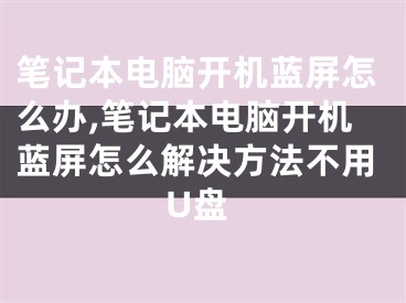 筆記本電腦開機藍(lán)屏怎么辦,筆記本電腦開機藍(lán)屏怎么解決方法不用U盤