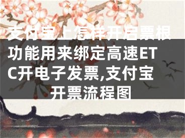 支付寶上怎樣開啟票根功能用來綁定高速ETC開電子發(fā)票,支付寶開票流程圖