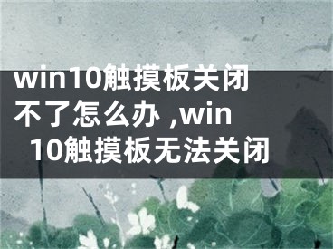 win10觸摸板關(guān)閉不了怎么辦 ,win10觸摸板無法關(guān)閉