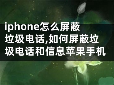 iphone怎么屏蔽垃圾電話,如何屏蔽垃圾電話和信息蘋果手機