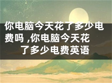 你電腦今天花了多少電費(fèi)嗎 ,你電腦今天花了多少電費(fèi)英語(yǔ)