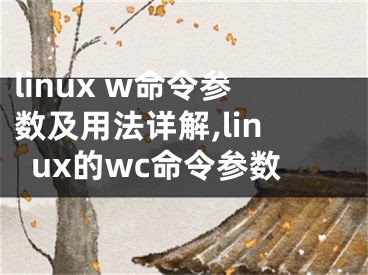 linux w命令參數(shù)及用法詳解,linux的wc命令參數(shù)