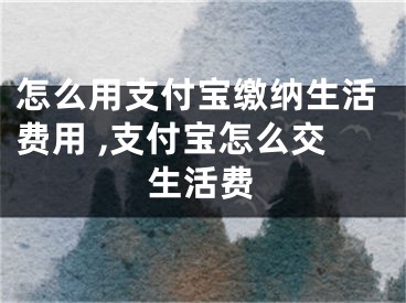 怎么用支付寶繳納生活費(fèi)用 ,支付寶怎么交生活費(fèi)