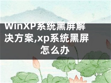 WinXP系統(tǒng)黑屏解決方案,xp系統(tǒng)黑屏怎么辦