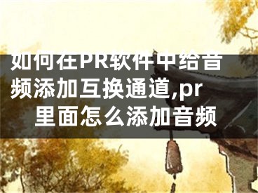 如何在PR軟件中給音頻添加互換通道,pr里面怎么添加音頻