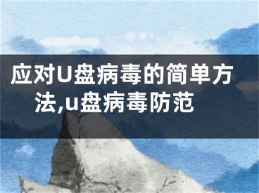 應(yīng)對(duì)U盤病毒的簡(jiǎn)單方法,u盤病毒防范