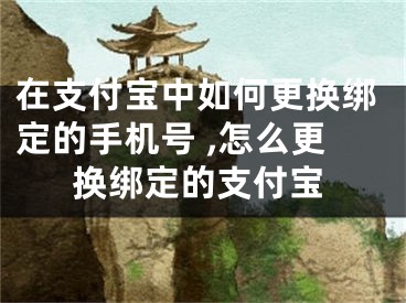 在支付寶中如何更換綁定的手機(jī)號 ,怎么更換綁定的支付寶