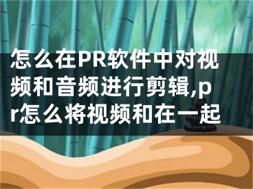 怎么在PR軟件中對(duì)視頻和音頻進(jìn)行剪輯,pr怎么將視頻和在一起