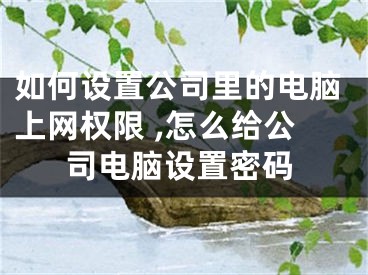 如何設置公司里的電腦上網(wǎng)權限 ,怎么給公司電腦設置密碼