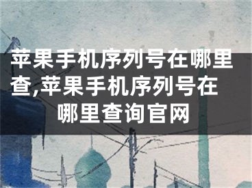 蘋果手機序列號在哪里查,蘋果手機序列號在哪里查詢官網(wǎng)