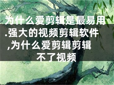 為什么愛剪輯是最易用.強大的視頻剪輯軟件 ,為什么愛剪輯剪輯不了視頻