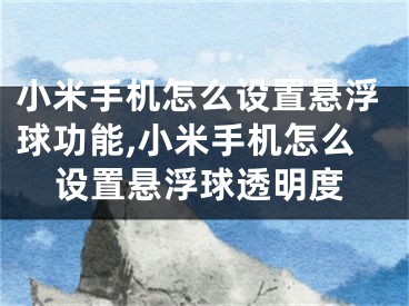 小米手機怎么設(shè)置懸浮球功能,小米手機怎么設(shè)置懸浮球透明度