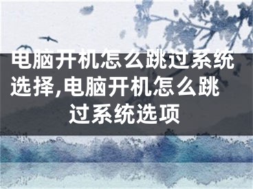 電腦開機怎么跳過系統(tǒng)選擇,電腦開機怎么跳過系統(tǒng)選項