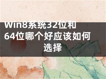 Win8系統(tǒng)32位和64位哪個(gè)好應(yīng)該如何選擇