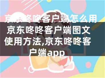 京東咚咚客戶端怎么用 京東咚咚客戶端圖文使用方法,京東咚咚客戶端app