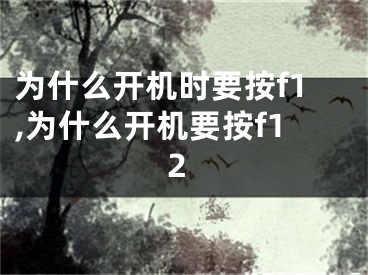 為什么開(kāi)機(jī)時(shí)要按f1,為什么開(kāi)機(jī)要按f12