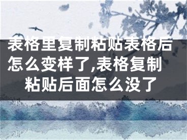 表格里復(fù)制粘貼表格后怎么變樣了,表格復(fù)制粘貼后面怎么沒(méi)了