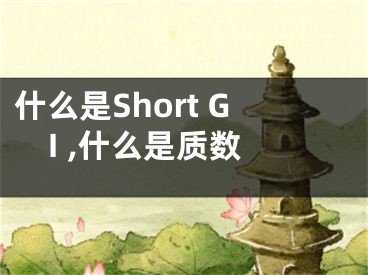 什么是Short GI ,什么是質(zhì)數(shù)