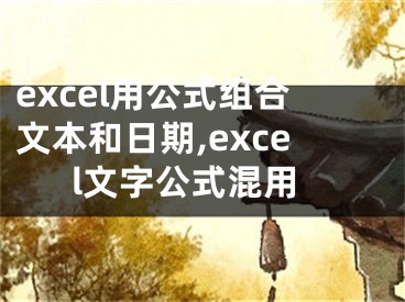 excel用公式組合文本和日期,excel文字公式混用