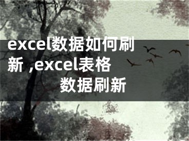 excel數(shù)據(jù)如何刷新 ,excel表格數(shù)據(jù)刷新