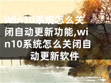 Win10系統(tǒng)怎么關(guān)閉自動(dòng)更新功能,win10系統(tǒng)怎么關(guān)閉自動(dòng)更新軟件