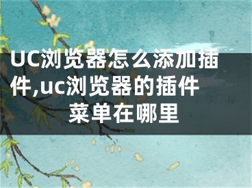 UC瀏覽器怎么添加插件,uc瀏覽器的插件菜單在哪里