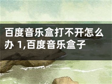 百度音樂盒打不開怎么辦 1,百度音樂盒子