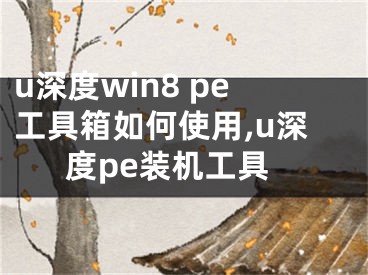 u深度win8 pe工具箱如何使用,u深度pe裝機(jī)工具