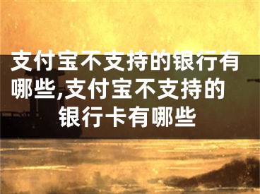 支付寶不支持的銀行有哪些,支付寶不支持的銀行卡有哪些