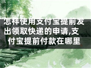 怎樣使用支付寶提前發(fā)出領(lǐng)取快遞的申請(qǐng),支付寶提前付款在哪里