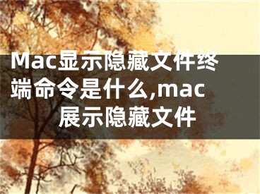 Mac顯示隱藏文件終端命令是什么,mac展示隱藏文件