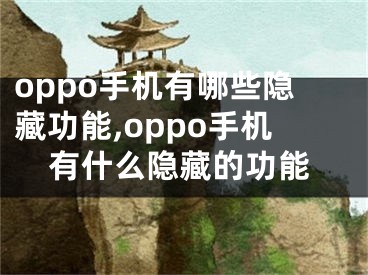 oppo手機有哪些隱藏功能,oppo手機有什么隱藏的功能