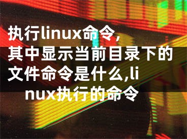 執(zhí)行l(wèi)inux命令,其中顯示當前目錄下的文件命令是什么,linux執(zhí)行的命令