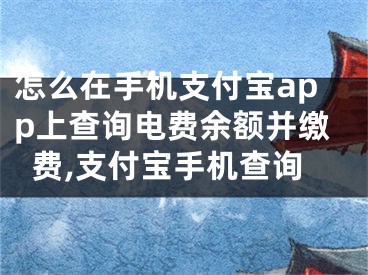 怎么在手機(jī)支付寶app上查詢電費余額并繳費,支付寶手機(jī)查詢