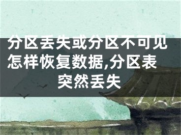 分區(qū)丟失或分區(qū)不可見怎樣恢復(fù)數(shù)據(jù),分區(qū)表突然丟失