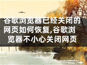 谷歌瀏覽器已經(jīng)關(guān)閉的網(wǎng)頁如何恢復(fù),谷歌瀏覽器不小心關(guān)閉網(wǎng)頁