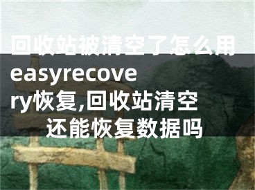 回收站被清空了怎么用easyrecovery恢復,回收站清空還能恢復數(shù)據(jù)嗎