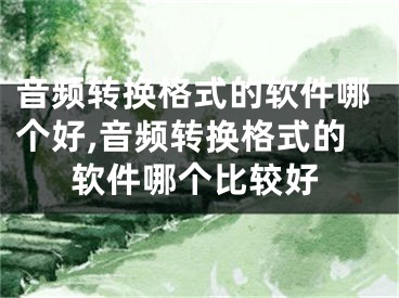 音頻轉(zhuǎn)換格式的軟件哪個好,音頻轉(zhuǎn)換格式的軟件哪個比較好