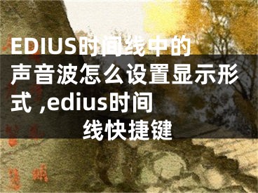 EDIUS時間線中的聲音波怎么設(shè)置顯示形式 ,edius時間線快捷鍵