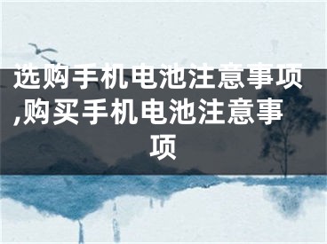 選購手機電池注意事項,購買手機電池注意事項