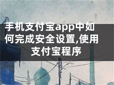 手機(jī)支付寶app中如何完成安全設(shè)置,使用支付寶程序