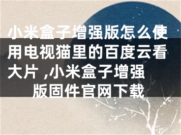 小米盒子增強(qiáng)版怎么使用電視貓里的百度云看大片 ,小米盒子增強(qiáng)版固件官網(wǎng)下載