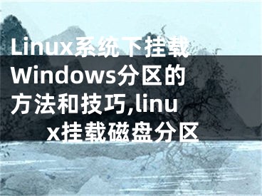 Linux系統(tǒng)下掛載Windows分區(qū)的方法和技巧,linux掛載磁盤分區(qū)