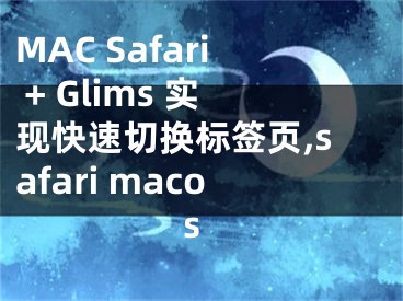 MAC Safari + Glims 實現(xiàn)快速切換標簽頁,safari macos