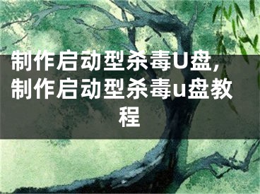 制作啟動型殺毒U盤,制作啟動型殺毒u盤教程