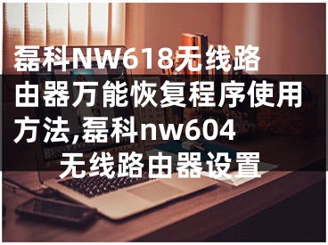 磊科NW618無線路由器萬能恢復(fù)程序使用方法,磊科nw604無線路由器設(shè)置