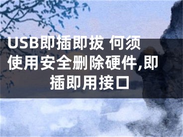 USB即插即拔 何須使用安全刪除硬件,即插即用接口