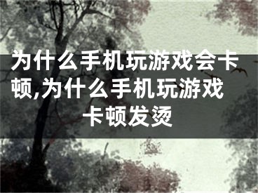 為什么手機(jī)玩游戲會(huì)卡頓,為什么手機(jī)玩游戲卡頓發(fā)燙