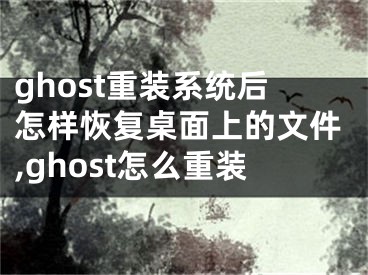 ghost重裝系統(tǒng)后怎樣恢復(fù)桌面上的文件,ghost怎么重裝