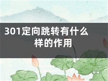 301定向跳轉(zhuǎn)有什么樣的作用